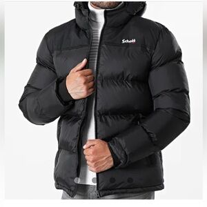Schott NYC Men’s Down Hooded puffer coat